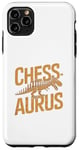 Coque pour iPhone 11 Pro Max Chessaurus Jeu d'échecs amusant Dinosaure T-Rex Joueur d'échecs