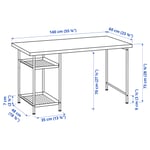 IKEA LAGKAPTEN / SPÄND skrivbord 140x60 cm