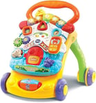 VTech - Super Trotteur Parlant Bébé Pliable Orange, Tableau d'Éveil Détachable, Jouet d'Activité et de Développement, Apprentissage de la Marche, Cadeau Bébé Dès 9 Mois - Contenu en Français