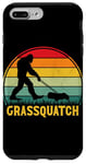 Coque pour iPhone 7 Plus/8 Plus Grassquatch Sasquatch Bigfoot Tondeuse à gazon vintage rétro