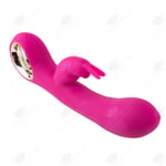 HTBE® Heating hona kanin vibrator, sexig vuxen produkt, hon G-punkt onani enhet, thrusting vibrator