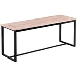 Banc en bois avec struture en métal noir - l120xh45xp35 cm - dock