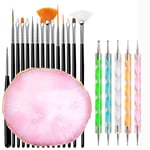 21 st Nail Art Penslar Nail Art Verktyg Set Resin Palett Spik