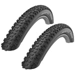 26" Bike Tyre 2X Schwalbe Rapid Rob 26"x2.25 Guard Mountain Bike (1 Pair)