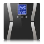 SOGA Glass LCD Digital Body Fat Scale Bathroom Electronic Gym Water Weighing Scales Black - bathroom scales - BodyFatScaleBlack