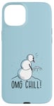 Coque pour iPhone 15 Plus OMG CHILL! Bonhomme de neige amusant La Reine des neiges Pipi d'hiver