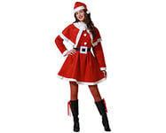 ATOSA - Costume de Maman Noël pour Femme Adulte Rouge, Costume de Noël pour Femme, Inclut Chapeau, Robe et Ceinture, Disponible en Taille XL