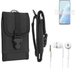 Holster for Oppo Reno8 Lite 5G + EARPHONES belt bag pouch sleeve case Outdoor Pr