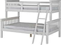 Neptune Triple Sleeper Bunk Bed Frame in White With Ladder 2 Man Delivery