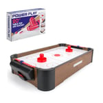 Power Play | Air Hockey Table Game, Wooden Portable Table Toys Game for Kids and Adults, 20inches, Brown