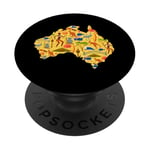 Australia Down Under Culture Australian Flag Map Gift PopSockets Adhesive PopGrip