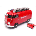 VW TYPE 2 (T1) BUS DELIVERY VAN FEUERWEHR WITH LADDER ON THE ROOF 1:24 MotorMax