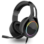 Gaming Headset Pc Usb 3.5mm Wired Xbox / Ps4 Headsets With 50mm Driver, Surround Sound & Hd Microphone For Computer Laptop