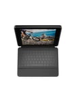 Logitech Rugged Folio - keyboard and folio case - QWERTZ - German - graphite - Tastatur & Foliosett - Tysk - Grå