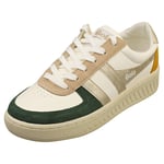 Gola Grandslam Quadrant Womens Casual Trainers in Off White Green - 7 UK