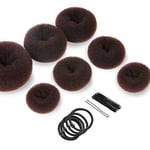 Hair Bun Maker Set Different Sizes Elastic Hair Donut Bun Maker Set With Hai LSO