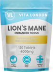 Lions Mane Supplement 4000Mg | 6 Month Daily Supply | Lion'S Mane Mushroom Table