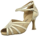 Diamant Chaussures de Danse Latine pour Femme 020-087-017 Salon, Gold Gold Magic, 40 2/3 EU