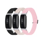 Elastiska remmar för Fitbit Inspire 2 - 3-pack stretchiga armband