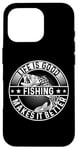 iPhone 16 Pro Funny Fischer Logo with Perch Pike - Fisherman, Hobby Fisherman Case