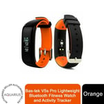 Bas-tek V5s Pro Lightweight Bluetooth Fitness Watch and Activity Tracker Orange