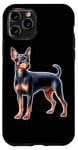 Coque pour iPhone 11 Pro Mini épingle en forme de chien pinscher miniature