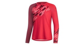 Maillot manches longues gore c5 femme trail hibiscus rose chestnut rouge