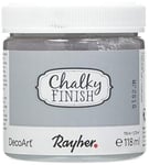 Rayher Hobby Chalky Finish peinture craie faite à base d'eau peinture pour un style shabby-chic, vintage & maison de campagne peinture pour meubles 118 ml (Lot de 1) pour env. 2,7 m² gris pierre