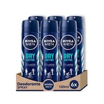 Nivea MEN Dry Fresh Spray Déodorant Anti-respirant pour 72h de fraîcheur inte...