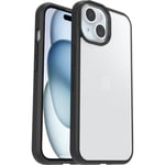 Otterbox Sleek Série Coque pour iPhone 15, Antichoc, Anti-Chute, Ultra-Mince, Protection Fine, testé Selon Les Normes Militaires, Transparent/Noir, Livré sans Emballage