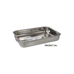 Steel pan - Grill rectangulaire inox 40cm