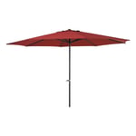 SUNFUN Parasoll Sunfun Trentino Ii Med Søm 400Cm Chilli