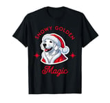 Festive White Show Golden Retriever Santa Christmas Dogs T-Shirt