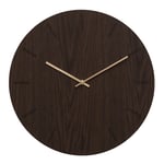 Hemverk - Dark Oak veggklokke 38 cm mørk eik m/kopper viser