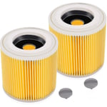 Patronfilter för Karcher dammsugare - 2-pack - Ersättningsfilter för Wd3, Wd2, Wd3p, Mv2, Mv3 - Artikelnummer 6.414-552.0/6414552