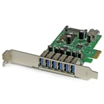 StarTech.com Carte contrôleur PCIe à 7 ports USB 3.0 - 6 externes 1 interne - avec alimentation SATA