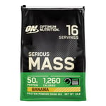 Optimum Nutrition Serious Mass Protein Powder High Calorie Mass Gainer with Vitamins, Creatine and Glutamine, Banana, 16 Servings, 5.45 kg, Packaging May Vary