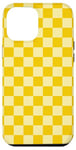 Coque pour iPhone 12 Pro Max Damier jaune à carreaux