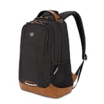 Swiss Gear Cecil 5505 Laptop Backpack, Black Canvas/Brown, 18-inch, Cecil 5505 Laptop Backpack