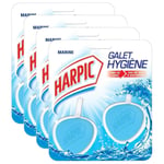 HARPIC Lot de 4 Packs de 2 Blocs Nettoyant WC Galet Hygiène Marine