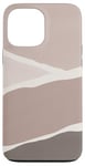 Coque pour iPhone 13 Pro Max Pastel Couleur Clair Moka Beige Abstrait Art Formes