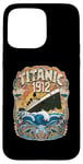 Coque pour iPhone 15 Pro Max RMS Titanic Legacy – Design coloré vintage amusant pour garçons