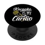 Karaoke Est Mon Cardio Microphone Chanson PopSockets PopGrip Adhésif