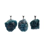 Apatite Rough Gemstone Pendant 3pc