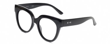 Kendall+Kylie KK5149CE JAMIE Designer Reading Glasses Gloss Black Round 51mm