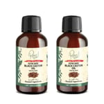 Jamaican Extra Dark Black Castor Oil - Hair Growth Replenish Rejuvenate 132ml x2