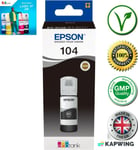 ✅Epson EcoTank 104 Black Genuine Ink Bottle Printer Single UK✅