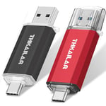 THKAILAR USB C Stick 64GB 2 Pack, USB 3.1 Memory Stick Thumb Drive C for External Storage Data, Pen Drive Flash Drive for Androidphones/PC/TV/Laptops