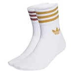 Adidas HC9563 MID CUT GLT SCK Socks Women's white/craft gold/legacy burgundy XS