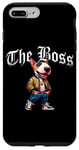 Coque pour iPhone 7 Plus/8 Plus Veste cool Bull Terrier Dog The Boss Cool pour chien, maman et papa